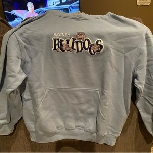 Lighter blue Becker Bulldogs hoodie